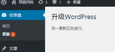 升级WordPress时提示“另一更新正在进行”解决方法